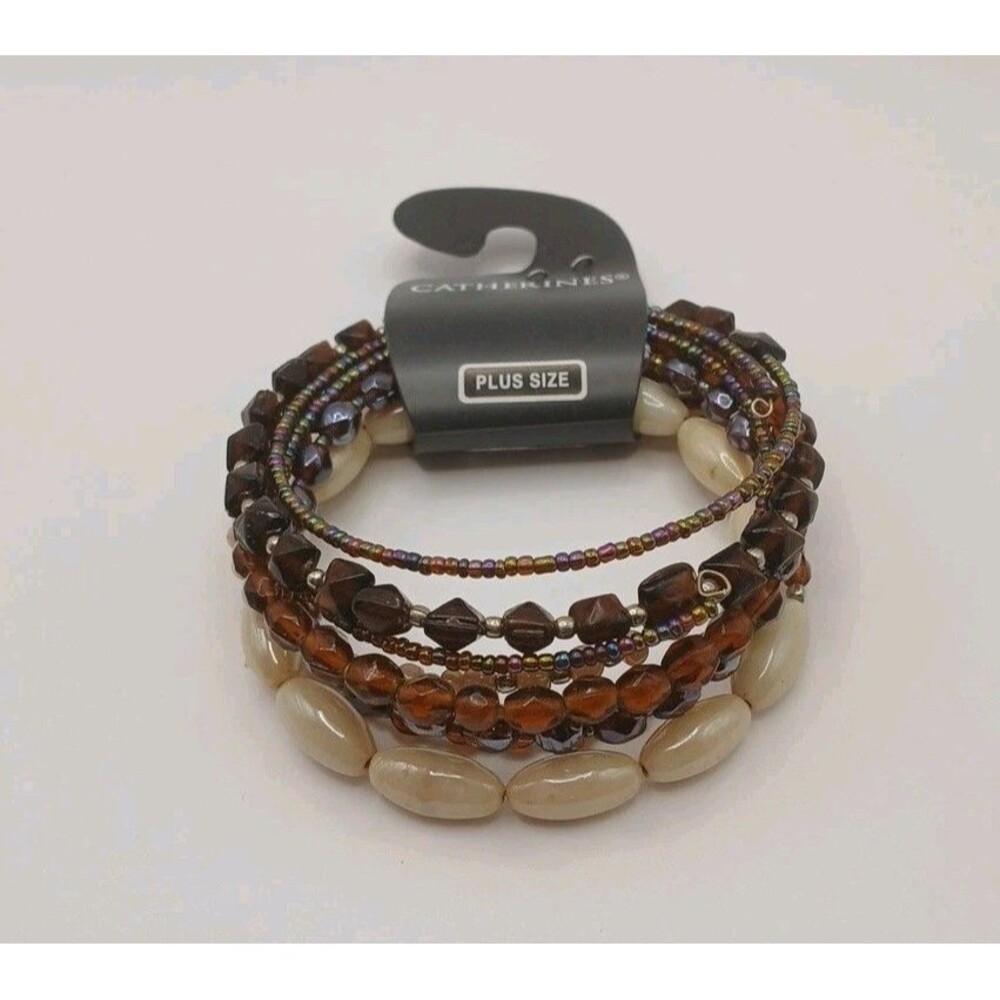 Bangle Bracelets Catherine's Plus Size Set of 8 Beaded Wrist Bracelet